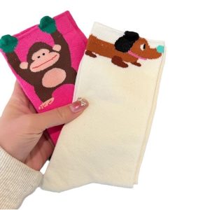 Trendy Illustrated Spring Socks For Women