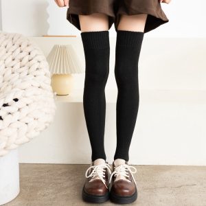 Womens Winter Fleece-lined Extra-thick Over-the-knee Thermal Socks
