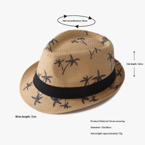 Straw Beach Summer Sun For Men And Women Sun-protective Fedora Panama Hat