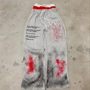 New Trendy Printed Faux Two-piece Wide-leg Pants