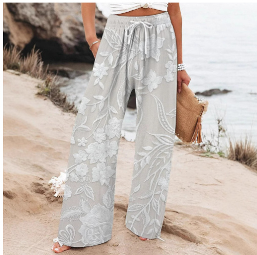 Womens Printed High-Waisted Casual Yoga Pants - Image 3