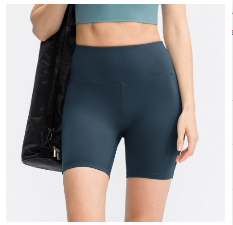 Womens Bare-Look Yoga Double-Sided Brushed Sports Shorts - الصورة 6