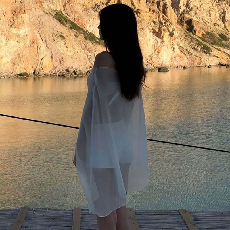 Loose-Fitting, Versatile Plus-Size Womens Chiffon Pullover Tunic - الصورة 4