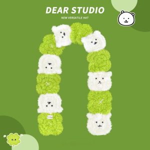 Hand-knitted Coral Fleece Snowman Scarf For Women