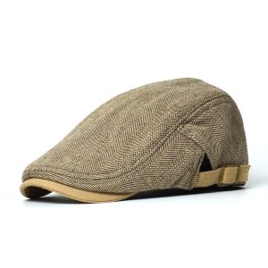 Mens Fleece-Lined Beret For Fall And Winter Warm And Cozy