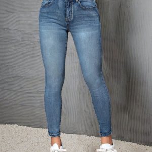 High-elastic Versatile Slim-fit Mid-rise Skinny Pants Relaxed Fit