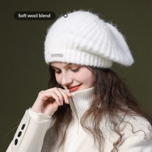 Womens Cozy Soft Wool Knit Beanie For Fall And Winter