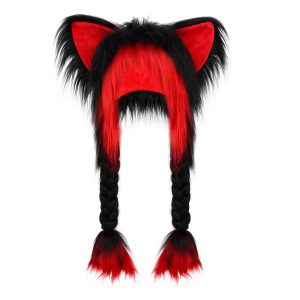Plush 2D Cat-Ear Unisex Wig Cap