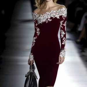 Stylish And Elegant Lace Bodycon Dress For Women