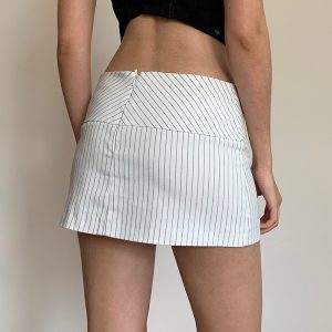 Simple Casual Low-rise Sexy Striped Skirt
