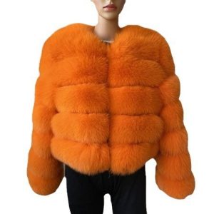 Faux Fox-fur Patchwork Thickened Warm Fur Coat
