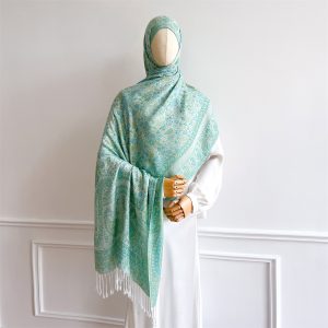 Vintage Cashew Jacquard Faux Cashmere Shawl Scarf For Women