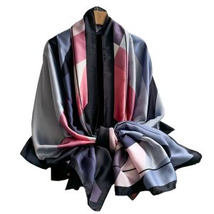 New Silk-look Scarflong Style For Vacation And Sun Protection