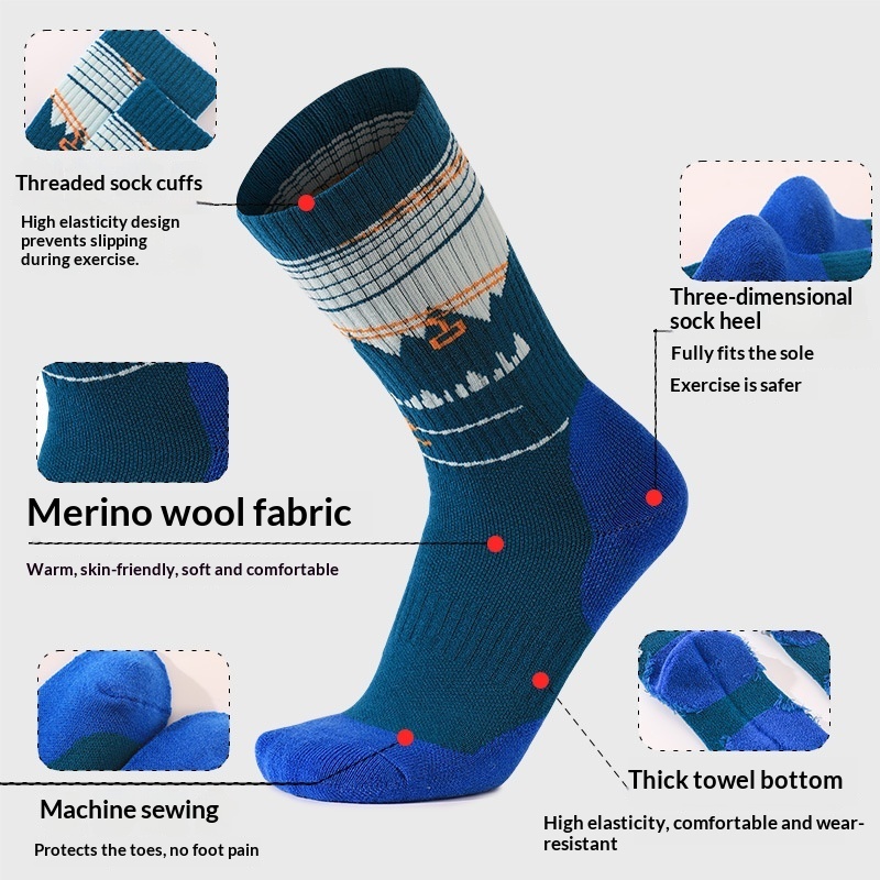 Thickened Terry Outdoor Hiking Socks For Women - الصورة 2