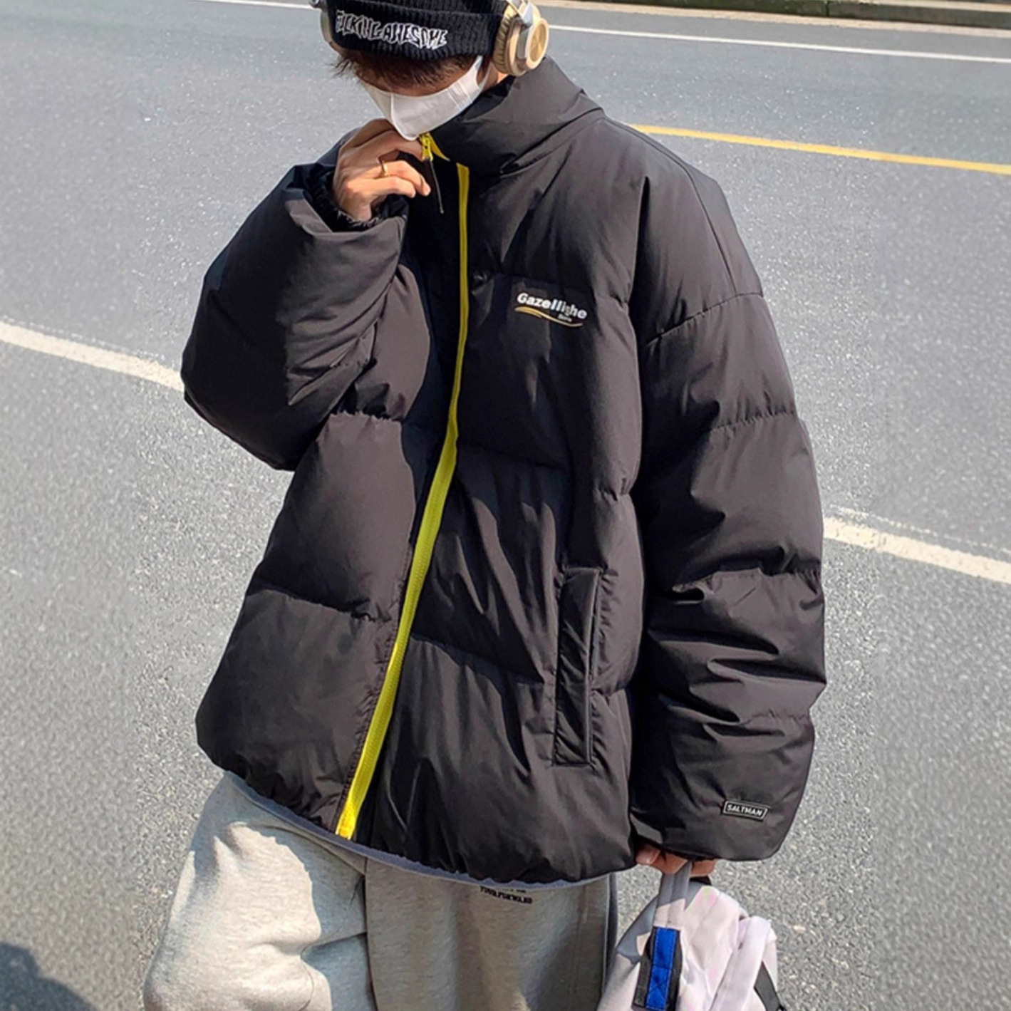 Mens Loose Fitting Cotton Jacket