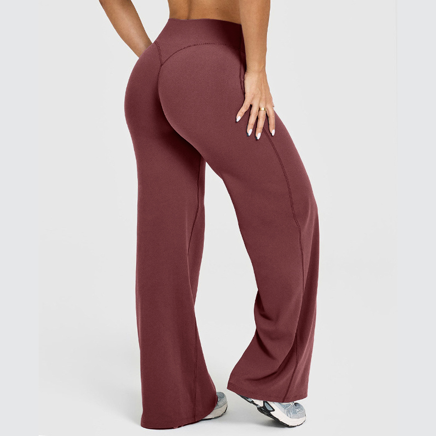 Women's Solid Color Casual Versatile Straight Leg Pants - Image 8