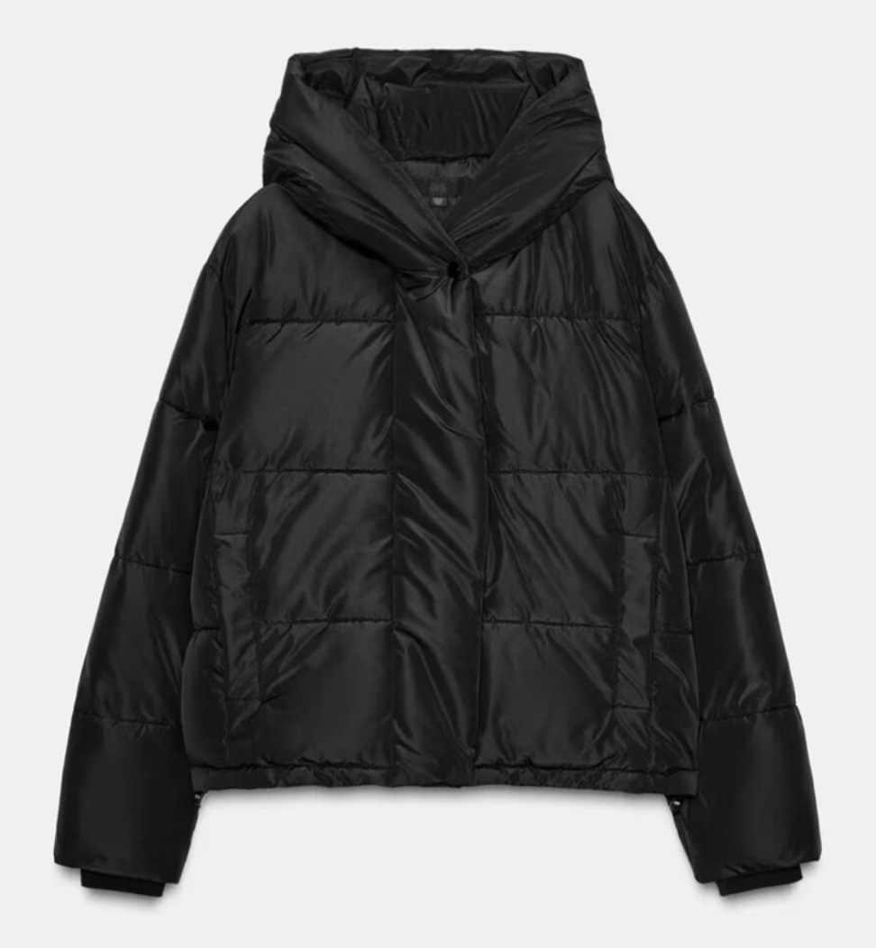 Two-tone Hooded Cotton Padded Jacketcoat - الصورة 7