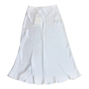 Water-wave-patterned Midi Skirt