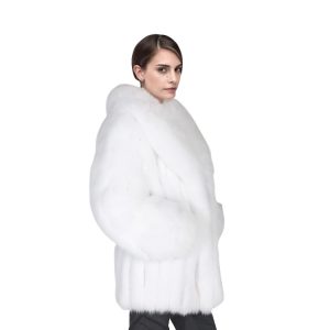 New European And American Stylish Fox-fur Lapel Coat