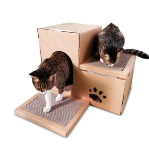 Cat House Double Ladder Cat Claw Disc Grinding Disc Free Catnip Toys