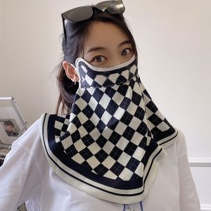 Female Printed Breathable Eye Corner Protection Summer Sunscreen Mask