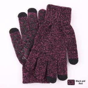 Knitted Winter Warm Touchscreen Gloves Made Of Wool