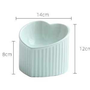 Pet Ceramic Bowl With Inclined Mouth Practical Durable Daily Indoor Pet Products