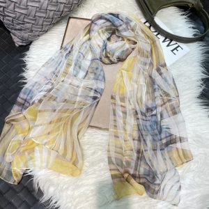 Mulberry Silk Chiffon With Digital Printlightweight Airy And Flowy Summer Sheer Scarf