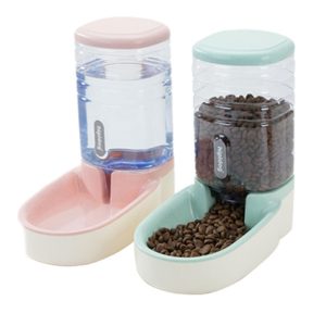 Pet dog automatic feeder microphone dog automatic drinking fountain