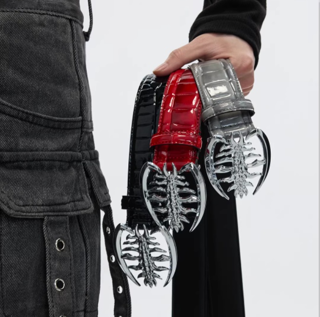 Heavy Duty Metal Ribbed Buckle Niche Belt - الصورة 6