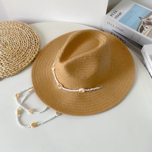 Stylish Flat-brim Sun Hat For Summer Outings And The Beach