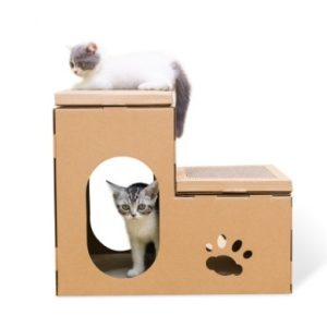 Cat House Double Ladder Cat Claw Disc Grinding Disc Free Catnip Toys