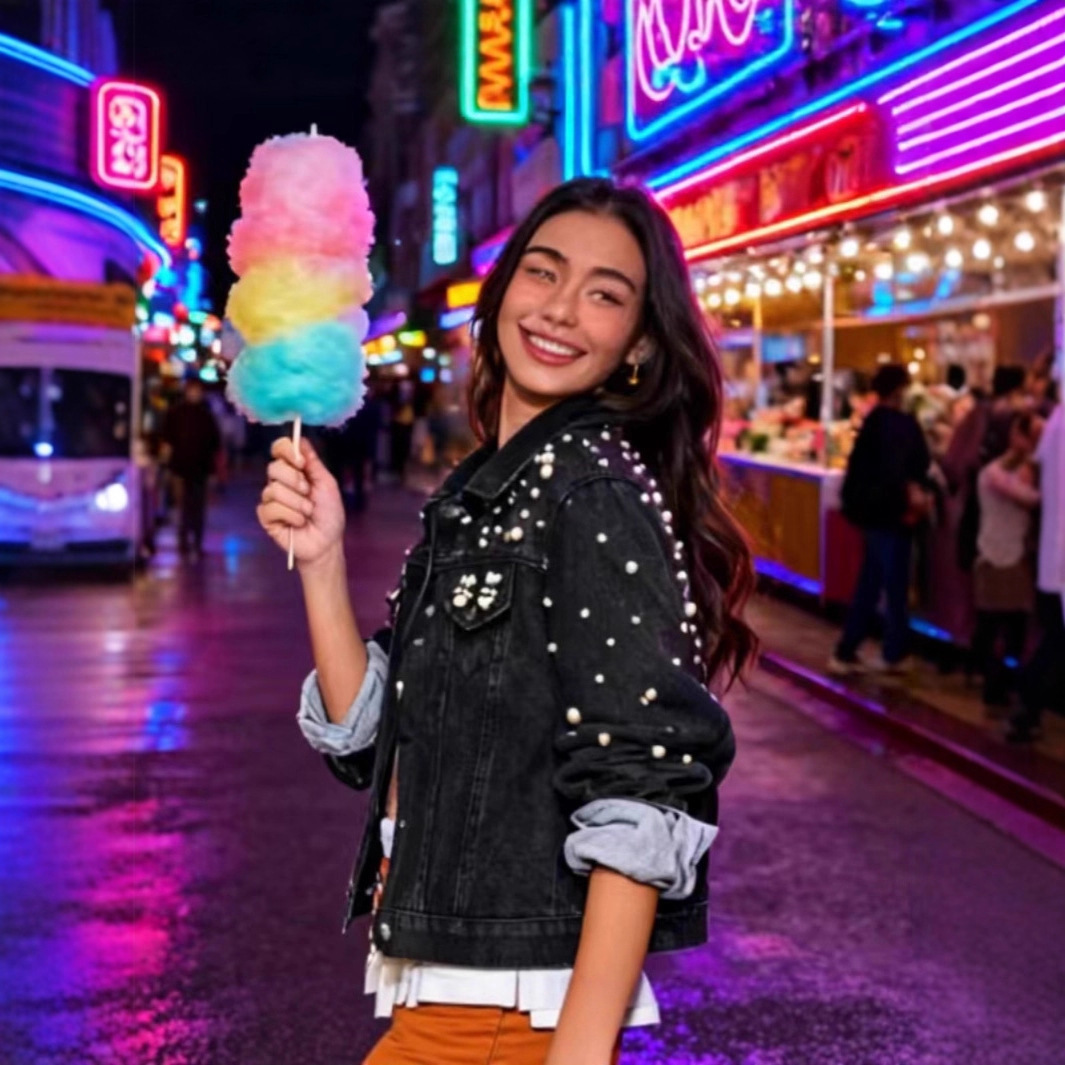 Women's Black Stylish Slim-fit Jacket Top - الصورة 4