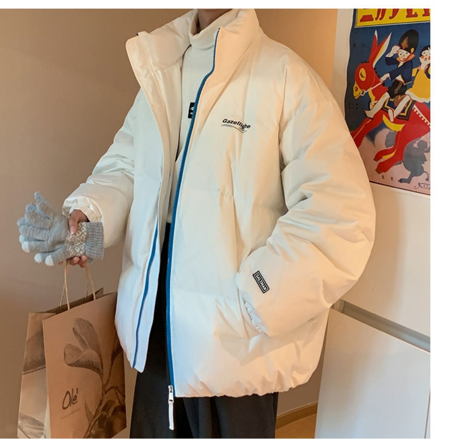 Mens Loose Fitting Cotton Jacket - الصورة 5