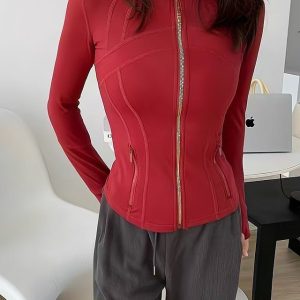 Stand-up Collar DF Womens Sportswear For Yoga A Figure-flattering Fitness Jacket