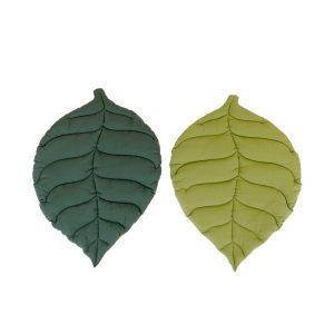 Leaf Shape Soft Dog Bed Mat Soft Crate Pad Machine Washable Mattress for Large Medium Small Dogs and Cats Kennel Pad