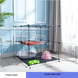 Creative DIY Assembling Pet Wire Fence Indoor Cat Cage