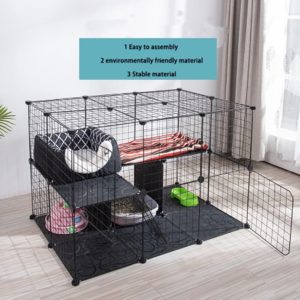 Creative DIY Assembling Pet Wire Fence Indoor Cat Cage