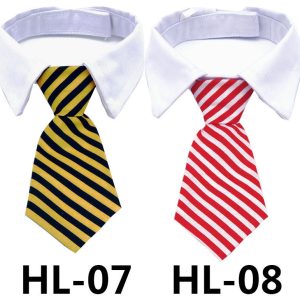 Pet Tie Print Cat And Dog Accessories Solid Color Striped Check Tie