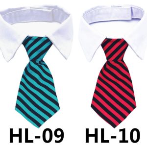 Pet Tie Print Cat And Dog Accessories Solid Color Striped Check Tie