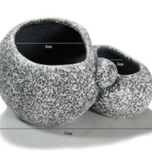 Ceramic Simulation Stone Hydroponic Pots Multifunctional Cichlid Pots Hide Breeding Fish Tanks