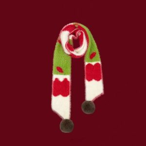 Cute Apple-Shaped Plush Narrow Scarf