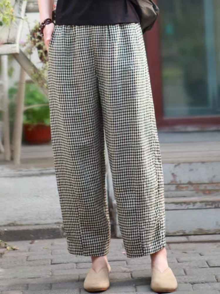 Womens Casual Loose Cotton-linen Pants - Image 6