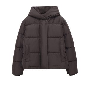 Two-tone Hooded Cotton Padded Jacketcoat