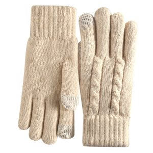 Double-layer Fleece-lined Warm And Cold-proof Knitted Gloves