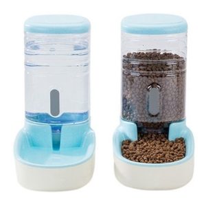 Pet dog automatic feeder microphone dog automatic drinking fountain