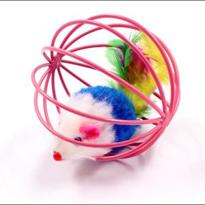 Pet Cat Feather Cage Mouse Toy