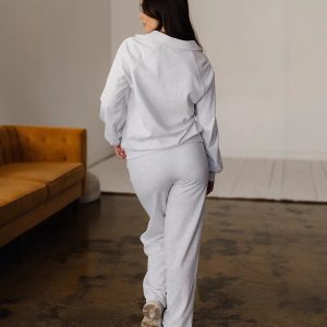 Solid-color Casual Fashion Two-piece Set