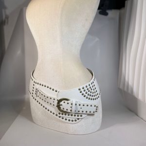 Chic AutumnWinter Horsehair Leopard-Print Fluffy Wide Belt