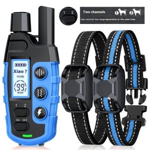 Color Screen Dog Trainer Super Long Remote Control Waterproof Dual Power Display Electric Shock Collar